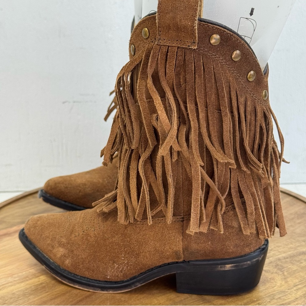 Smoky Mountain Boots Children Girls Wisteria Brown Leather Fringe Size 9.5D